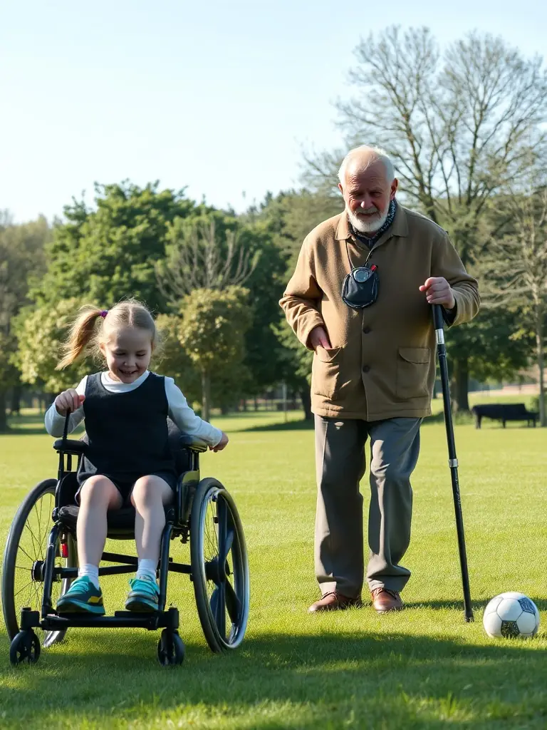 A photo of people of different ages and abilities participating in an adapted sports activity, emphasizing the inclusive nature of ALLOGNY SPORTS DETENTE ET LOISIRS.